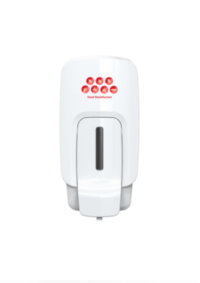 Fooom Handdruk dispenser (1000 ml) met desinfectie logo Fooom Handdruk dispenser (1000 ml) met desinfectie logo