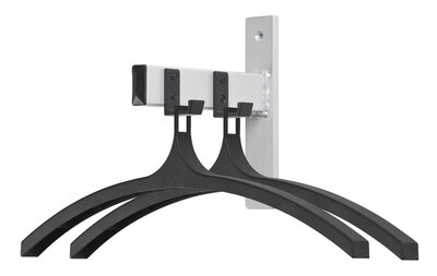Vepa Bins WANDGARDEROBE HIQ 2 HANGERS zwart, aluminiumgrijs Vepa Bins WANDGARDEROBE HIQ 2 HANGERS zwart, aluminiumgrijs