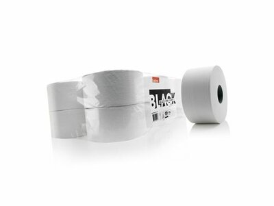 Satino Black Toilet Jumborollen Wit 2-laags 12x1 in doos Satino Black Toilet Jumborollen Wit 2-laags 12x1 in doos