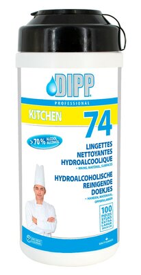 DIPP N°74 - 100 STUKS Hydroalcoholische Reinigende Doekjes, ALLEEN VERKRIJGBAAR IN BELGIE!!! DIPP N°74 - 100 STUKS Hydroalcoholische Reinigende Doekjes, ALLEEN VERKRIJGBAAR IN BELGIE!!!