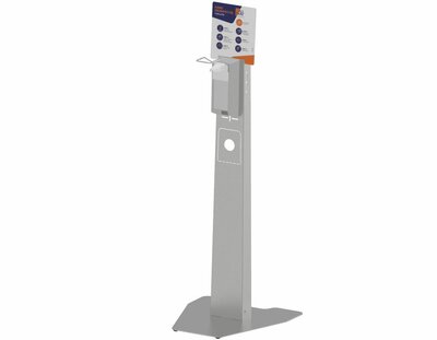 All Care RVS desinfectiezuil voor diverse dispensers.