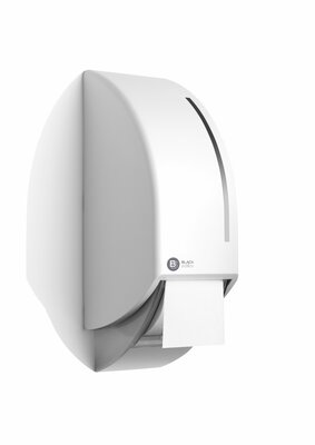 Black Satino Toiletroldispenser voor 2 systeemrollen Wit Black Satino Toiletroldispenser voor 2 systeemrollen Wit