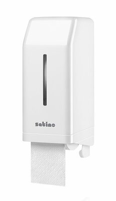 Satino bij wepa toiletroldispenser voor 2 systeemrollen met dop of adapter Satino bij wepa toiletroldispenser voor 2 systeemrollen met dop of adapter