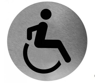 All Care Mediclinics Pictogram invalide toilet RVS All Care Mediclinics Pictogram invalide toilet RVS