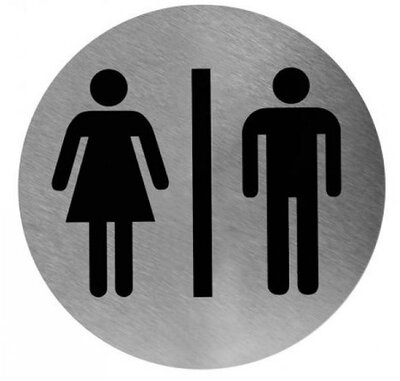 All Care Mediclinics Pictogram man/vrouw RVS All Care Mediclinics Pictogram man/vrouw RVS