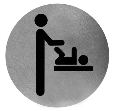 All Care Mediclinics Pictogram luierverschoning RVS All Care Mediclinics Pictogram luierverschoning RVS