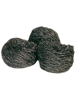 RVS schuurbol spons 10 stuks 