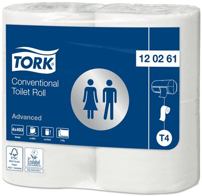 Tork Advanced Toiletpapier King Size , 24rol/pak, T4 Tork Advanced Toiletpapier King Size , 24rol/pak, T4