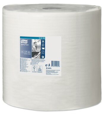 Tork Wiping Rol Poetspapier 1-laags wit, W1, per stuk Tork Wiping Rol Poetspapier 1-laags wit, W1, per stuk