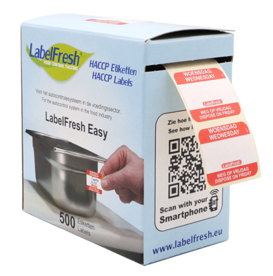 LabelFresh Easy Etiketten Wo-weg op-Vr 500 labels klein LabelFresh Easy Etiketten Wo-weg op-Vr 500 labels klein