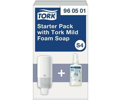 Tork Starter Pack met Mild Foam Soap S4 Wit Tork Starter Pack met Mild Foam Soap S4 Wit
