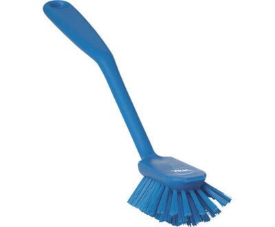 Vikan Medium Vaatborstel Met Schraabrand 280mm Blauw Vikan Medium Vaatborstel Met Schraabrand 280mm Blauw