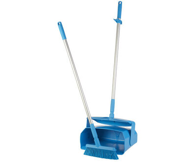 Vikan Afsluitbare Stoffer en Blik Met Bezem 350mm Blauw Vikan Afsluitbare Stoffer en Blik Met Bezem 350mm Blauw