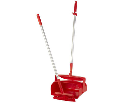 Vikan Afsluitbare Stoffer en Blik Met Bezem 350mm Rood Vikan Afsluitbare Stoffer en Blik Met Bezem 350mm Rood