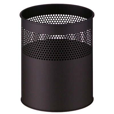 Vepa Bins HALF GEPERFOREERDE PAPIERBAK 15 LTR zwart Vepa Bins HALF GEPERFOREERDE PAPIERBAK 15 LTR zwart