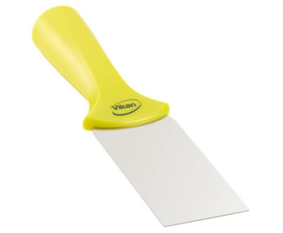 Vikan RVS Handschraper Met Schroefdraad Smal 50mm Geel Vikan RVS Handschraper Met Schroefdraad Smal 50mm Geel