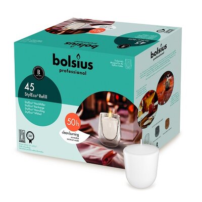 Bolsius StylEco Navulling doos 45 stuks - 50 uur Bolsius StylEco Navulling doos 45 stuks - 50 uur