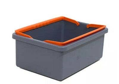 iVo Giotto Rechthoekige Emmer met Oranje Hendel  iVo Giotto Rechthoekige Emmer met Oranje Hendel