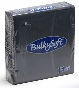 Bulkysoft servetten 2lgs 38x38cm plus, doos 1440 stuks - Zwart Bulkysoft servetten 2lgs 38x38cm plus, doos 1440 stuks - Zwart
