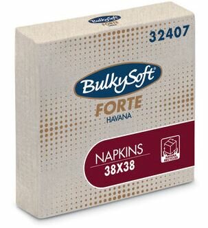 Bulkysoft servetten 2lgs 38x38cm plus, doos 1680 stuks - Havana Bulkysoft servetten 2lgs 38x38cm plus, doos 1680 stuks - Havana