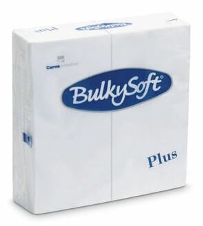 Bulkysoft servetten 2lgs 38x38cm plus, doos 800 stuks - 1/8 vouw Wit Bulkysoft servetten 2lgs 38x38cm plus, doos 800 stuks - 1/8 vouw Wit