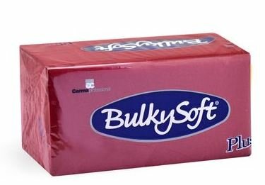 Bulkysoft servetten 2lgs 38x38cm plus, doos 800 stuks - 1/8 vouw Bordeaux Bulkysoft servetten 2lgs 38x38cm plus, doos 800 stuks - 1/8 vouw Bordeaux