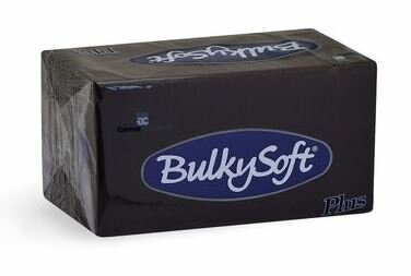 Bulkysoft servetten 2lgs 38x38cm plus, doos 800 stuks - 1/8 vouw Zwart Bulkysoft servetten 2lgs 38x38cm plus, doos 800 stuks - 1/8 vouw Zwart