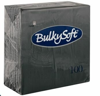 Bulkysoft servetten 2lgs 40x40cm plus, doos 2000 stuks - Zwart Bulkysoft servetten 2lgs 40x40cm plus, doos 2000 stuks - Zwart
