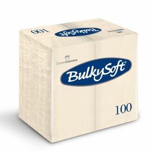 Bulkysoft servetten 2lgs 40x40cm plus, doos 2000 stuks - 1/8 vouw Crème Bulkysoft servetten 2lgs 40x40cm plus, doos 2000 stuks - 1/8 vouw Crème