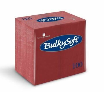 Bulkysoft servetten 2lgs 40x40cm, doos 2000 stuks - 1/8 vouw Bordeaux Bulkysoft servetten 2lgs 40x40cm, doos 2000 stuks - 1/8 vouw Bordeaux