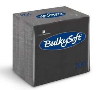 Bulkysoft servetten 2lgs 40x40cm, doos 2000 stuks - 1/8 vouw Zwart Bulkysoft servetten 2lgs 40x40cm, doos 2000 stuks - 1/8 vouw Zwart