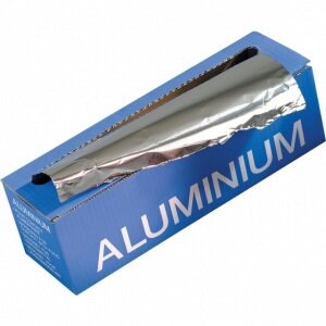Aluminiumfolie 50cm x 150mt. 12my in cutterbox, per stuks Aluminiumfolie 50cm x 150mt. 12my in cutterbox, per stuks