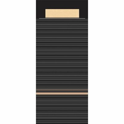 Europochette Bestekzakjes LIMA Zwart - Sand met Sand servet ds. 500 stuks Europochette Bestekzakjes LIMA Zwart - Sand met Sand servet ds. 500 stuks