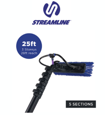 Streamline® OVA8® 24T Koolstofvezel Watergevoede Telescoopsteel – 7,6 m / 25 ft Streamline® OVA8® 24T Koolstofvezel Watergevoede Telescoopsteel – 7,6 m / 25 ft