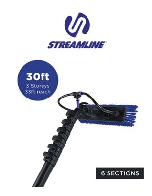 Streamline® OVA8® 24T Koolstofvezel Watergevoede Telescoopsteel – 9,1 m / 30 ft Streamline® OVA8® 24T Koolstofvezel Watergevoede Telescoopsteel – 9,1 m / 30 ft