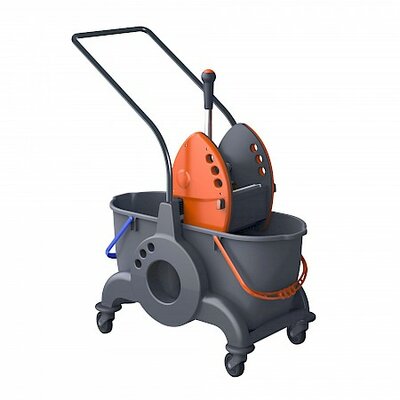 iVo Giotto Duo Mopemmer 2x 15L met Moppers en Duwbeugel iVo Giotto Duo Mopemmer 2x 15L met Moppers en Duwbeugel
