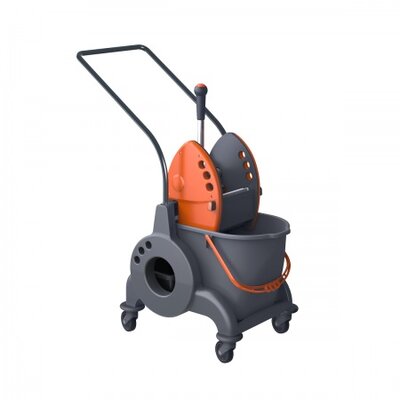 iVo Giotto Enkele Mopemmer 25L met Moppers en Duwbeugel iVo Giotto Enkele Mopemmer 25L met Moppers en Duwbeugel