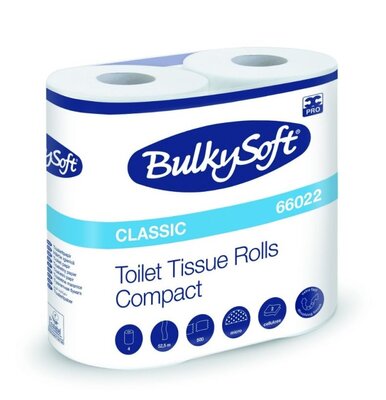 BulkySoft Toiletpapier cellulose pak 40rol x 400vel 2lgs BulkySoft Toiletpapier cellulose pak 40rol x 400vel 2lgs