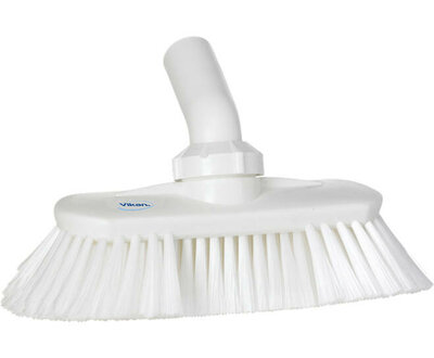 Vikan Hoekverstelbare Zachte  Borstel Met Watertoevoer Wit