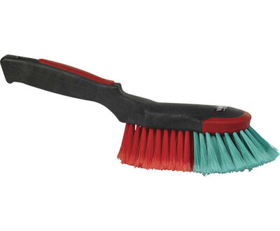 Vikan Transport Handborstel 320mm Zachte Gespleten Vezel Rood/Groen