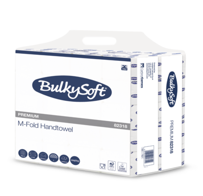 BulkySoft M vouw (small) handdoekvouwtjes 2lgs. 32x21,5cm doos 150x15 totaal (2250vouwtjes)