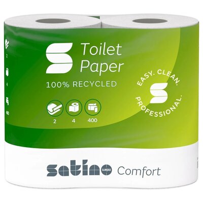 Satino Comfort toiletpapier recycled wit 400vel pak 40rol