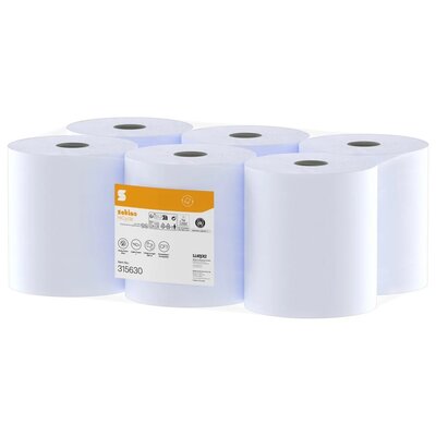 Satino HiCycle Midi centerfeed poetsrol Blauw 1 laags 1x6 rollen 300m CF1