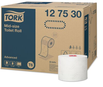Tork Mid-size Toiletpapier 2 laags Wit T6 Advanced