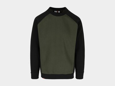 Herock BORIS Tweekleurig Sweater Donker Kaki/Zwart