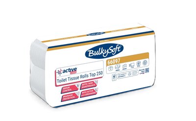 BulkySoft ACTIVE CLEAN Toiletpapier cellulose Excellence Top 3lgs 250vel 9x8rol 72 rollen
