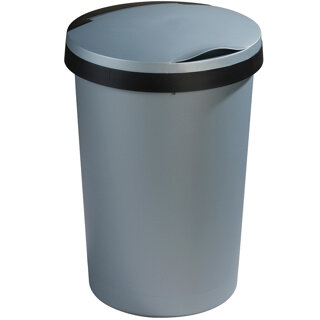 Sunware Twinga prullenbak met klepdeksel 45L metaal zwart