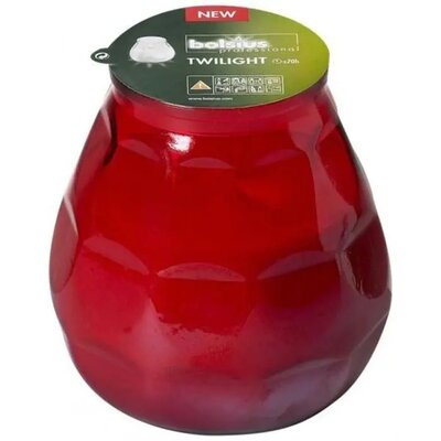 Bolsius Terraskaarsen Twilight Rood  ds. 12 stuks - 70 uur