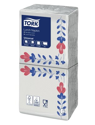 Tork Lunchservetten Country 1-Laags 1/4 vouw, 8x400st, 3.200st/doos