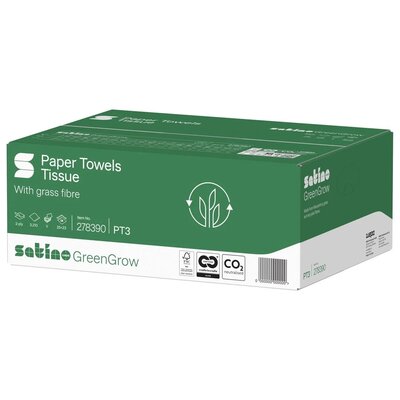 Satino GreenGrow Handdoekjes 25 x 23 cm Interfold V-vouw PT3